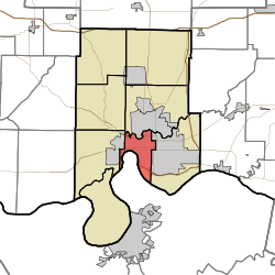 Location in Vanderburgh County