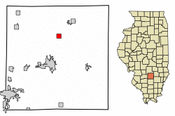 Location of Alma in Marion County, Illinois.