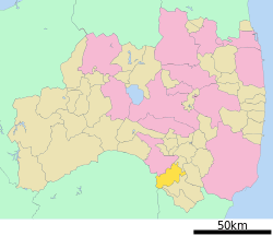 Location of Tanagura in Fukushima Prefecture