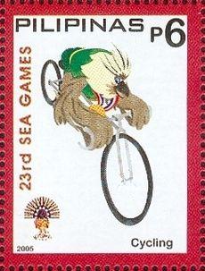 Southeast Asian Games 2005 stamp of the Philippines Cycling.jpg