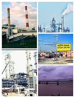 Barauni Thermal Power Station, Barauni Refinery, Hindustan Urvarak & Rasayan Limited, Barauni Junction railway station, Rajendra Setu