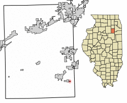 Location of East Brooklyn in Grundy County, Illinois.