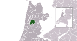 Highlighted position of Schermer in a municipal map of North Holland