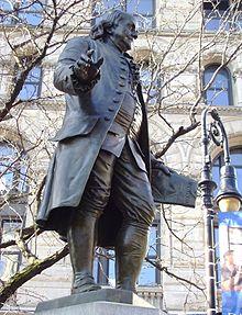 Benjamin Franklin statue by Ernst Plassman (1872).jpg