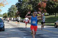Runners on Patterson Park Avenue during the 2015 Marathon.jpg