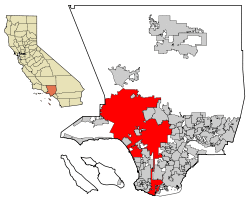 LA County Incorporated Areas Los Angeles highlighted.svg