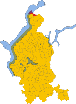 Map of comune of Pino sulla Sponda del Lago Maggiore (province of Varese, region Lombardy, Italy).svg