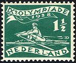 1928 Summer Olympics stamp of the Netherlands rowing.jpg