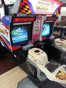 A two-seat arcade cabinet