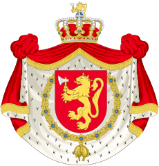 Coat of Arms of the Monarch of Norway (Golden Fleece Variant).svg