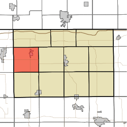 Map highlighting Newbury Township, LaGrange County, Indiana.svg