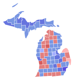 Michigan Governor Election Results by County, 2006.svg