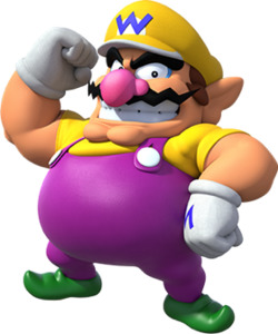 Wario, as seen in promotional artwork for Super Mario Party.