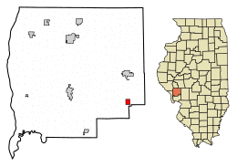 Location of Rockbridge in Greene County, Illinois.