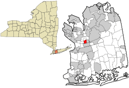 Location in Nassau County and the state of New York.