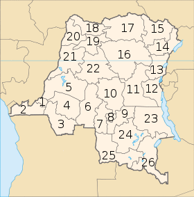 Provinces de la République démocratique du Congo - 2005.svg
