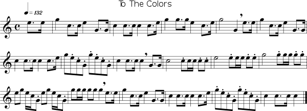To the Colors score