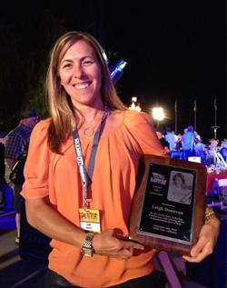 Leigh Donovan at 2013 BMX hall of fame ceremony.jpg