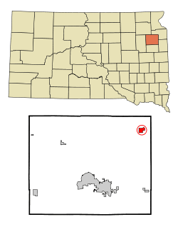 Location in Codington County and the state of South Dakota
