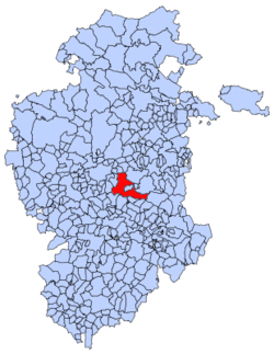 Municipal location of Ibeas de Juarros in Burgos province