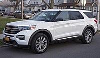 2020 Ford Explorer XLT in Oxford White, front left.jpg