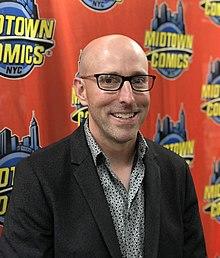 Vaughan at a signing at Midtown Comics in Manhattan