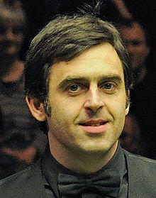 Stephen Maguire, Ronnie O’Sullivan, and Michaela Tabb at German Masters Snooker Final (DerHexer) 2012-02-05 05 cropped.jpg