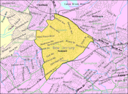 Census Bureau map of Summit, New Jersey
