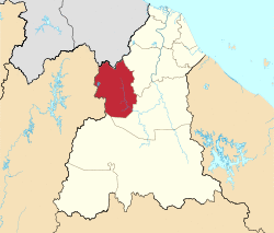 Location of Jeli District in Kelantan