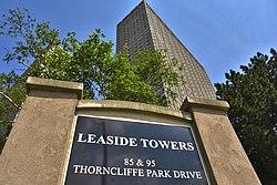Leaside Towers is the tallest residential apartment building in East York and a prominent landmark of Thorncliffe Park