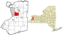 Location in Erie County and the state of New York