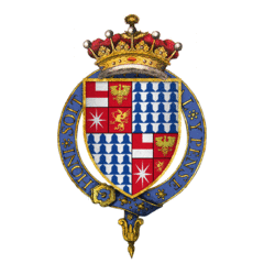 Quartered arms of Sir Anthony Woodville, 2nd Earl Rivers, KG.png