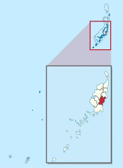 Location of Ngchesar in Palau