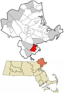 Location in Essex County, Massachusetts