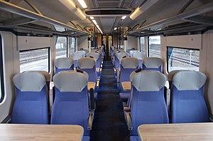 Standard class saloon interior on the Siemens Class 185 Pennine Desiro