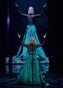 Tamara performing at the Eurovision Song Contest 2019 in Tel Aviv