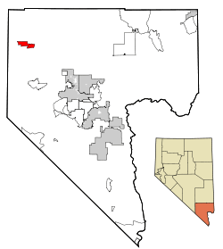Location of Indian Springs in Clark County, Nevada