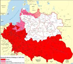 Crown of the Kingdom of Poland within Polish–Lithuanian Commonwealth in 1635.