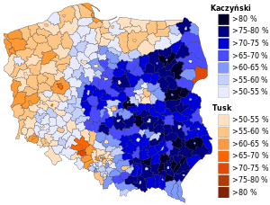 Präsidentschaftswahl Polen 2005 Runde 2.svg