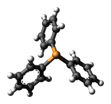 Ball-and-stick model of the triphenylphosphine molecule