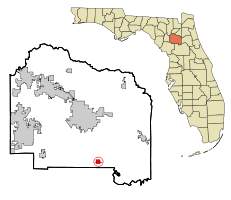 Location in Alachua County and the state of Florida