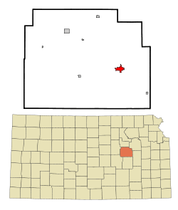 Location within Morris County and Kansas