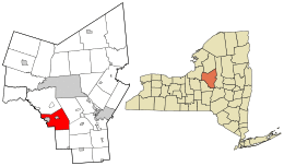 Location in Oneida County and the state of New York.