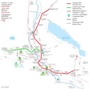 Map of Tbilisi Metro - თბილისის მეტროს რუკა.svg