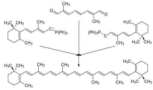 Carotene synthesis by Wittig