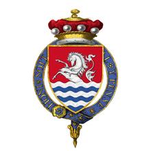 Coat of Arms of Humphrey Trevelyan, Baron Trevelyan, KG, GCMG, CIE, OBE.png