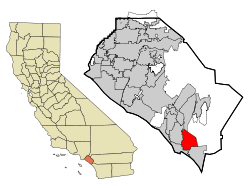 Location of San Juan Capistrano within Orange County, California.