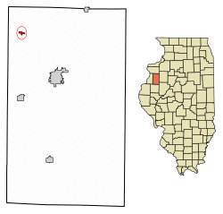 Location of Little York in Warren County, Illinois.