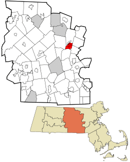 Location in Worcester County and the state of Massachusetts.