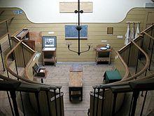 Image showing operating table and viewing galleries in the operating theatre